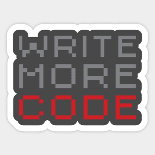 Write More Code Sticker